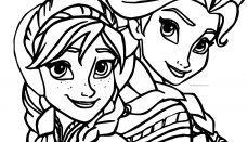 Karlar Ülkesi Anna Ve Elsa Beraberler Frozen Boyama Sayfası