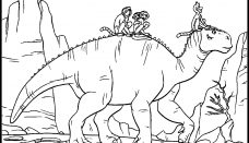 Vahşi Yasamda Dinozor Boyama Sayfası