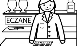 Eczane Kız Boyama Sayfası