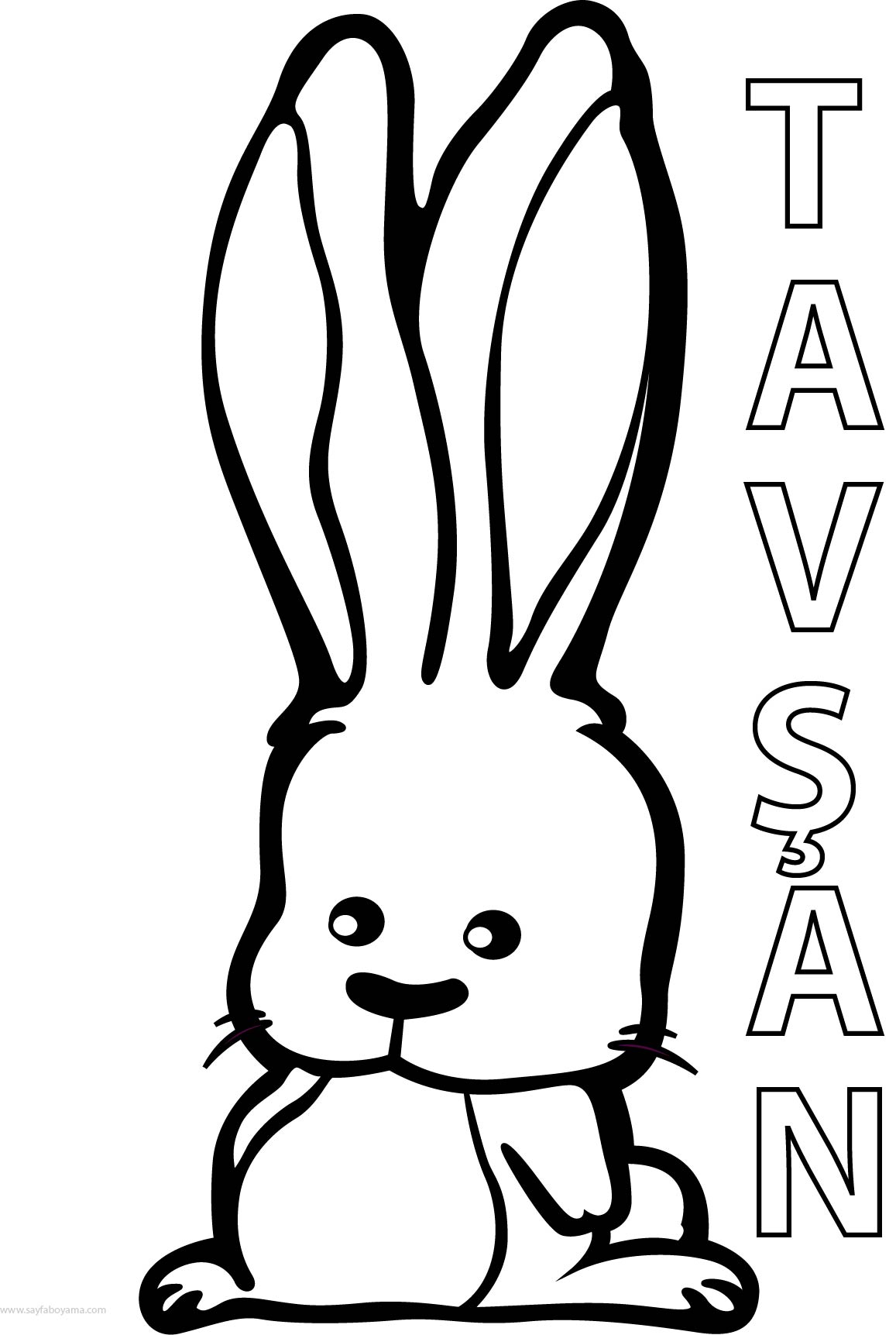 Sevimli tavşan boyama