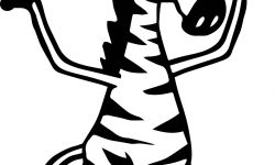 Top Çeviren Zebra Boyama Sayfası