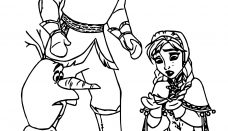 Karlar Ülkesi Anna Düştü Frozen Boyama Sayfası