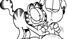 Garfield Hamburger Zamanı Boyama Sayfası