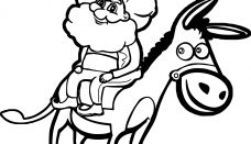 Nasreddin Hoca Eşek Yan Oturuş Boyama Sayfası