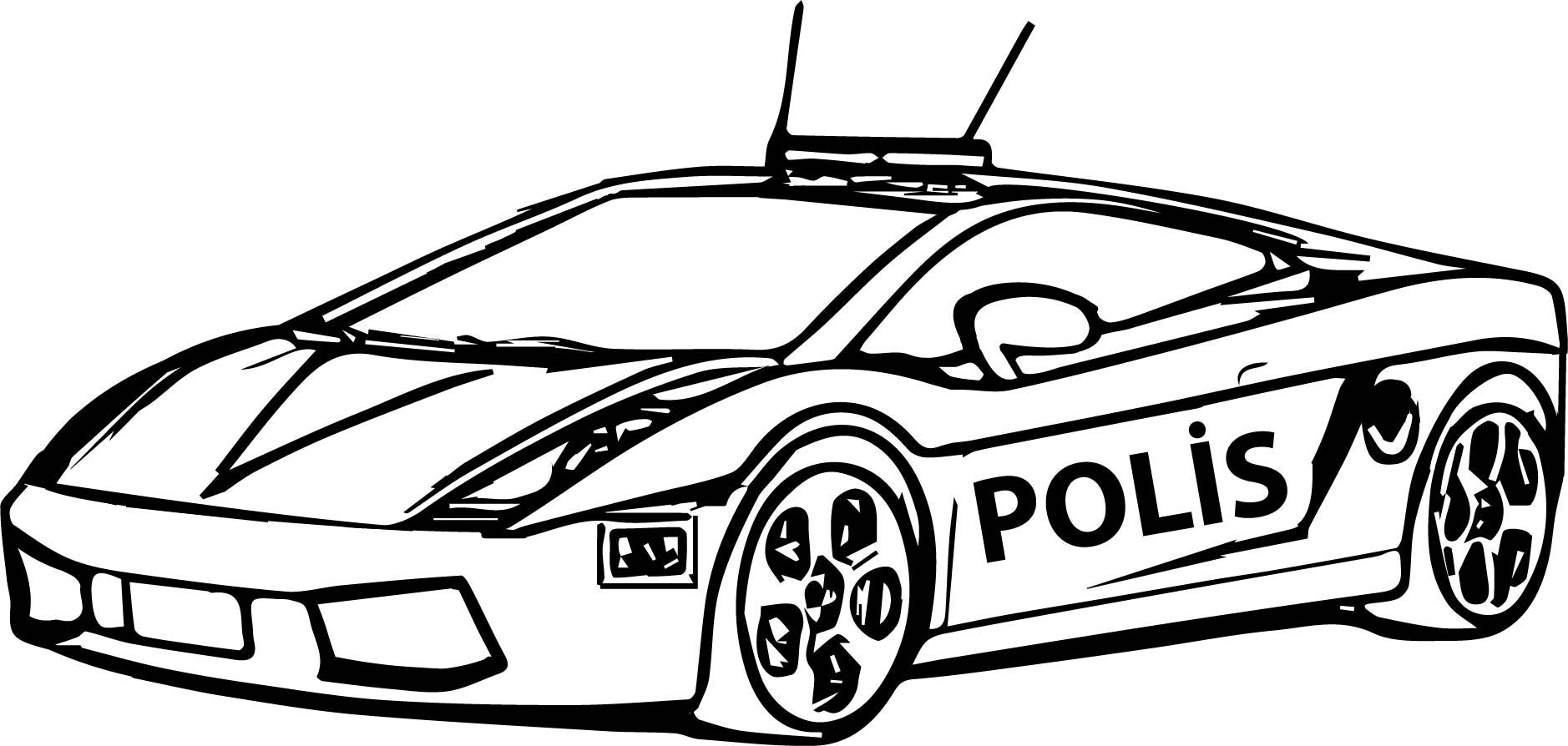 Ferrari Polis Araci Sayfa Boyama