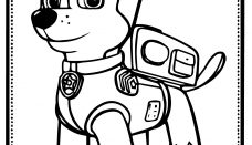 Paw Patrol Chase Kopek Boyama Sayfasi